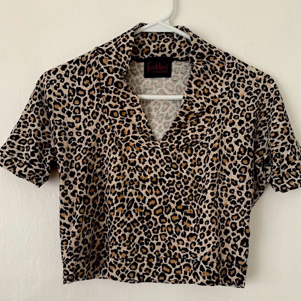 Freddie’s of Pinewood Vintage Leopard Pin-up Top
